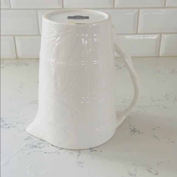 10 Strawberry Street white leaf texture pitcher - Picture 10 of 14